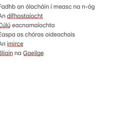 Leaving Cert Irish Essays & Oral Notes