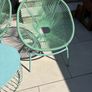 Marks & Spencer Lois garden furniture set in sage green, comprising two armchairs and a matching round table. Image 3