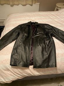 Mens real Leather Jacket size L