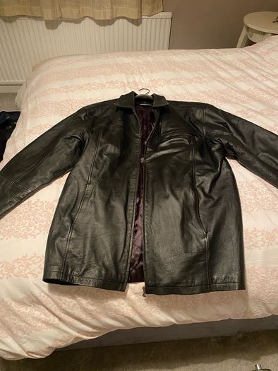 Mens real Leather Jacket size L