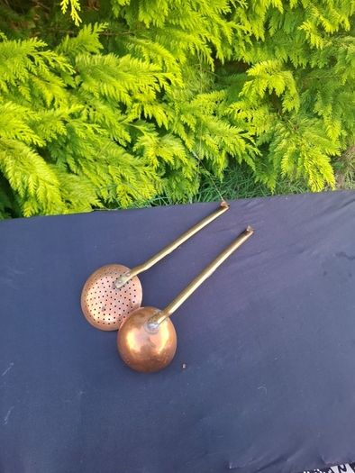 By post only copper laddle and strainer