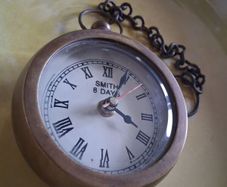 heavy brass 850g nautical paperweight clock