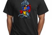 Super T-rex Funny Printed T-shirt Tee Top Great Birthday Gift Present Idea