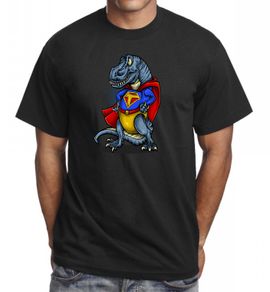 Super T-rex Funny Printed T-shirt Tee Top Great Birthday Gift Present Idea