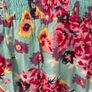 Girls Blue Floral playsuit Image 4