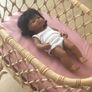 Rattan Doll's Bassinet - Cane Dolls Bed Image 8