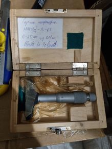 Rare Depth Micrometer GM 0-25mm 0.01mm Poland