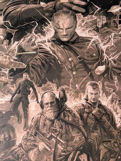 Metal Gear Solid Snake Eater Jake Kontou Gold Varnish Variant Screen Print (Signed)