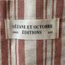 Sezane horizontal pink stripe tote bag Image 3