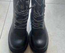Dune chunky lace up boots size 4