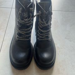 Dune chunky lace up boots size 4