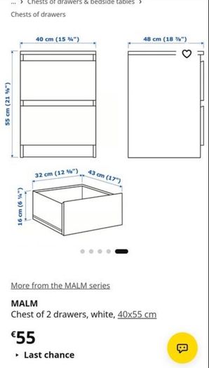 IKEA Malm Bedside Locker (Brand New)