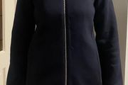 Navy/black zip hoodie coat