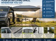 main image for ad Camper Van Awning Canopy 2.6m x 2.6m  Waterproof Sun Shelter with Side Panels