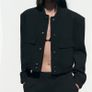 Zara Maxi Pocket Bomber Jacket Image 3