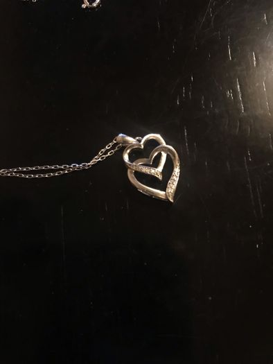 Real diamonds silver necklace