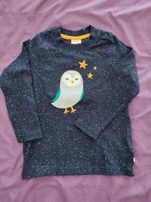 frugi organic cotton navy long sleeved top