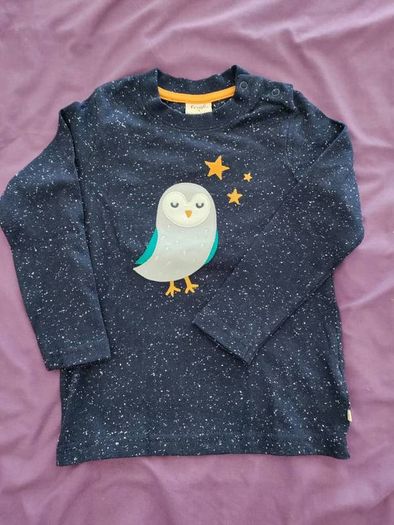frugi organic cotton navy long sleeved top