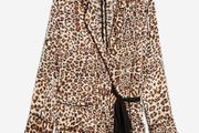 TOPSHOP Petite Animal Print Wrap Pyjama Shirt Size 10!