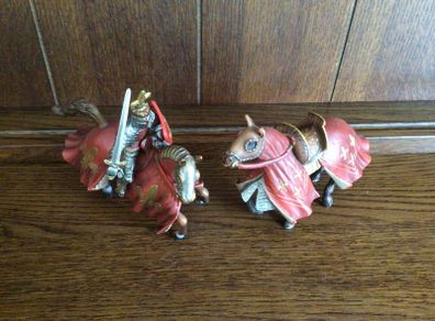 Schleich medieval battle horses and knight 2003