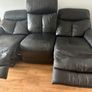 Black Leather Recliner sofa 3 Seater Image 3