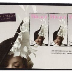 2010 Ireland Irish Fashion Designers Commemorative Stamps Booklet Pane featuring Philip Treacy Mint Never Hinged (MNH). Hibernian HP192