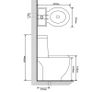 WC Ceramic Toilet Bathroom Round Toilet Bottom Water Flow White Image 8