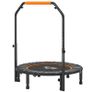 40" Foldable Mini Fitness Trampoline, with Adjustable Foam Handle, Orange Image 10