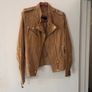 Tan suede biker jacket Image 2
