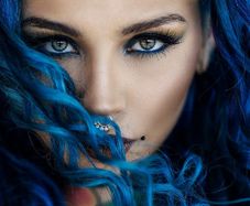 Blue Semi-Permanent Hair Dye - eye-catching look for gigs / festivals / parties