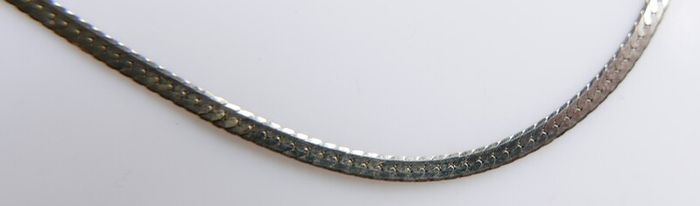 Vintage 925 Sterling Silver 16" Necklace Flat Chain 3.1 grams