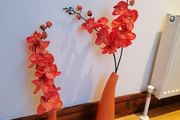 2 Vases with Artificial Orchids