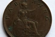 1926 George V Farthing coin
