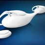 Newbridge Dove Tea Set Teapot Milk Sugar Image 2