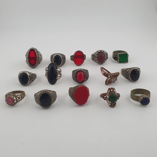 Heritage Antique Jewellery Lot 15 Mixed Brass Statement Rings