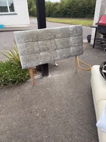 Velvet headboard - double bed