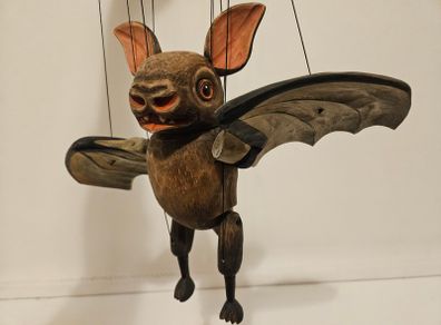 Bat Czech Handmade Wooden Marionette