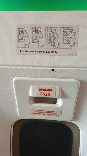Georgian Airways Boeing 737-300 Emergency Exit Window Panel LED Aviation Wall Display