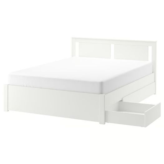 IKEA SONGESAND Bed frame with 4 storage drawers