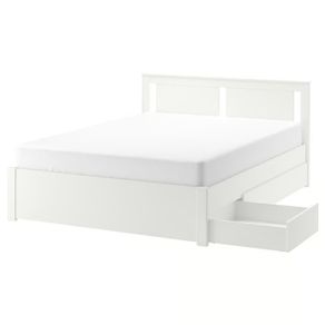 IKEA SONGESAND Bed frame with 4 storage drawers