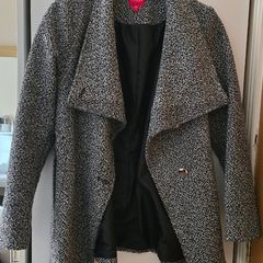 GUESS Elegant Belted Tweed Coat Size S / UK 8