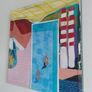 Abstract Painting Original Painting Pop Art Painting of Poolbeg Chimneys and a Swimming Pool Swimming Painting Image 4