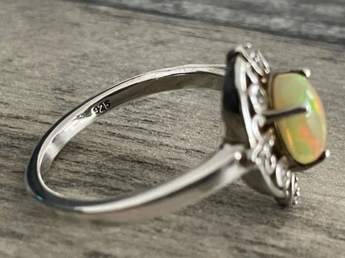 Ethiopian Opal Silver Ring