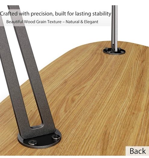 Modern Oval Coffee Table Oak Simple Center Table  Scandinavian