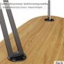 Modern Oval Coffee Table Oak Simple Center Table  Scandinavian Image 6