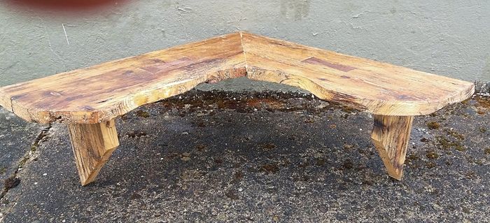 Rustic Driftwood Floating Corner Shelf