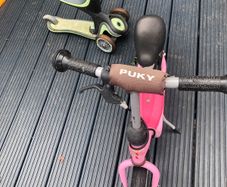 Balancing bike and toddler scooter