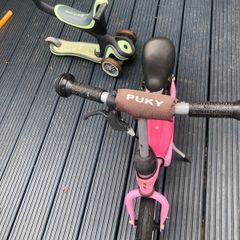 Balancing bike and toddler scooter