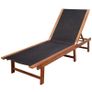 Sun Loungers 2 pcs with Table Solid Acacia Wood and Textilene Image 3