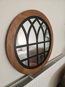 Antique round mirror